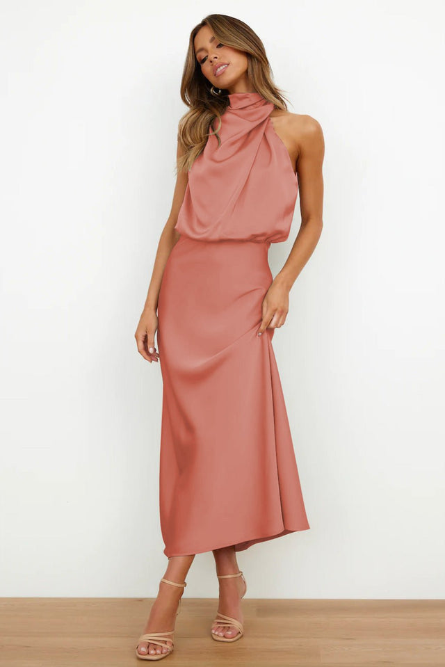 The Aurelia Satin Maxi Dress