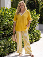 The Wren Contrast V-Neck Set
