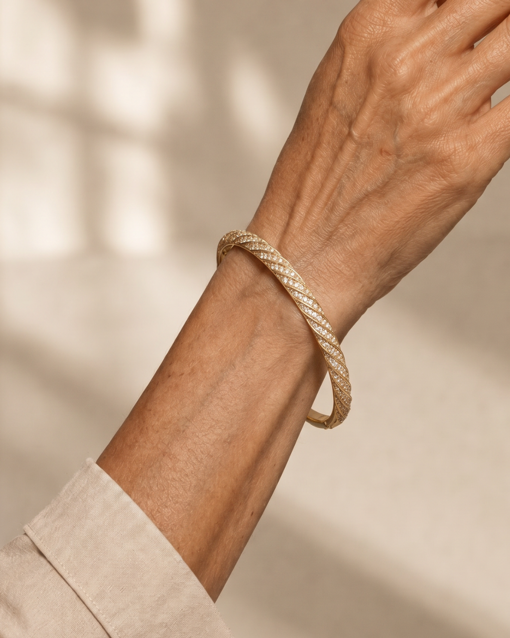 The Cora Crystal Bangle