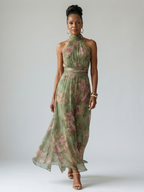 The Adriana Halter Maxi Dress