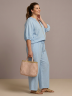 The Natalia Zip-Front Blouson Set