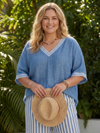 The Wren Contrast V-Neck Set