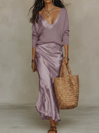 The Solène Slip & Knit Set