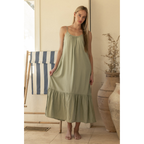 The Marisol Ruffle-Hem Linen Maxi