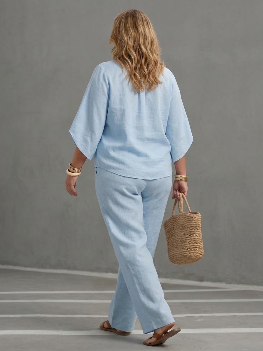 The Amity Linen Tunic Set