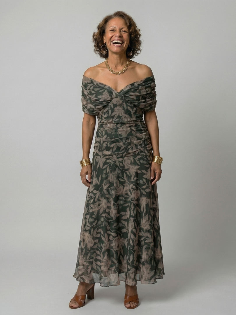 The Candela Off-Shoulder Midi Dress