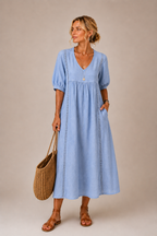 The Vivienne Linen Midi Dress