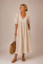 The Vivienne Linen Midi Dress