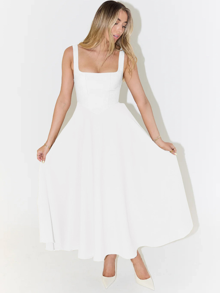 The Audrey Square-Neck Dress