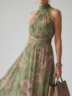 The Adriana Halter Maxi Dress