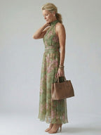 The Adriana Halter Maxi Dress
