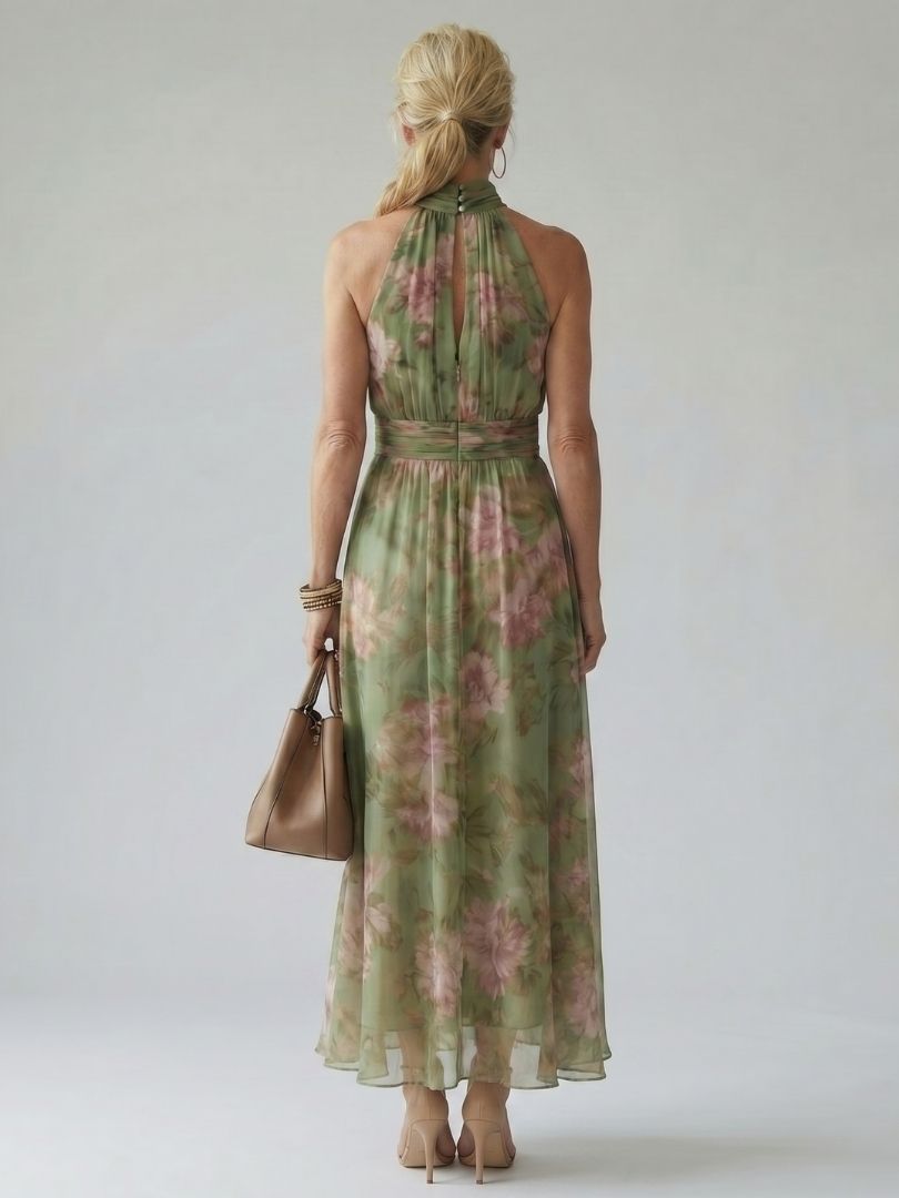 The Adriana Halter Maxi Dress