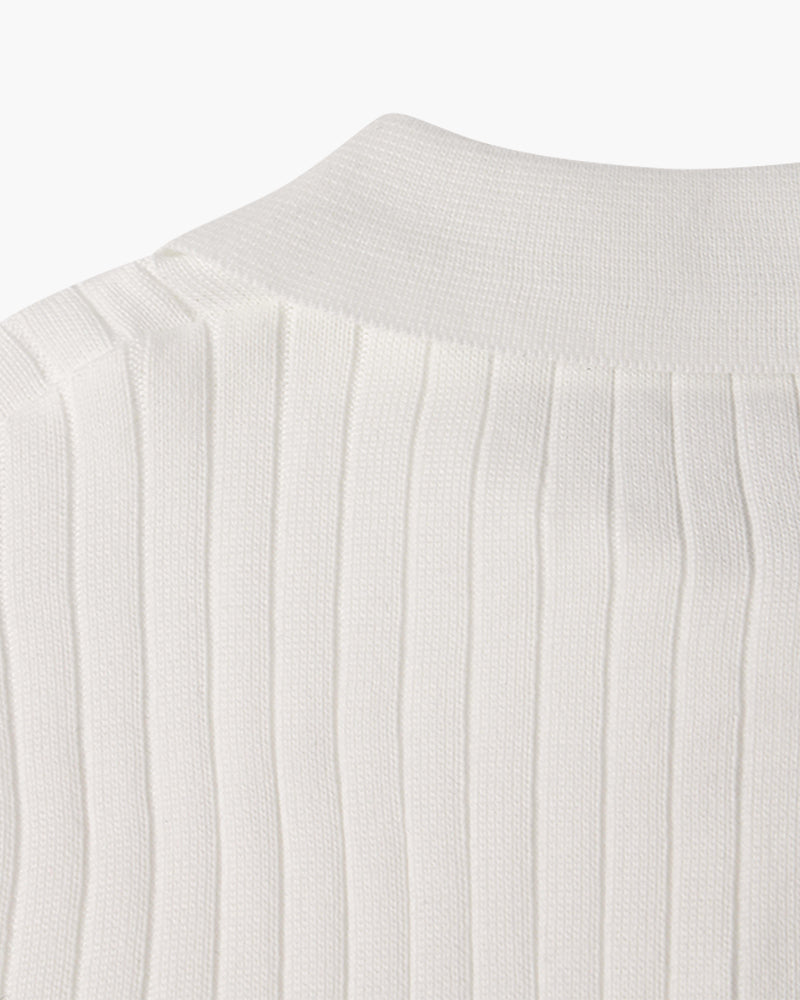 Polo de Cuello en V Manga Larga