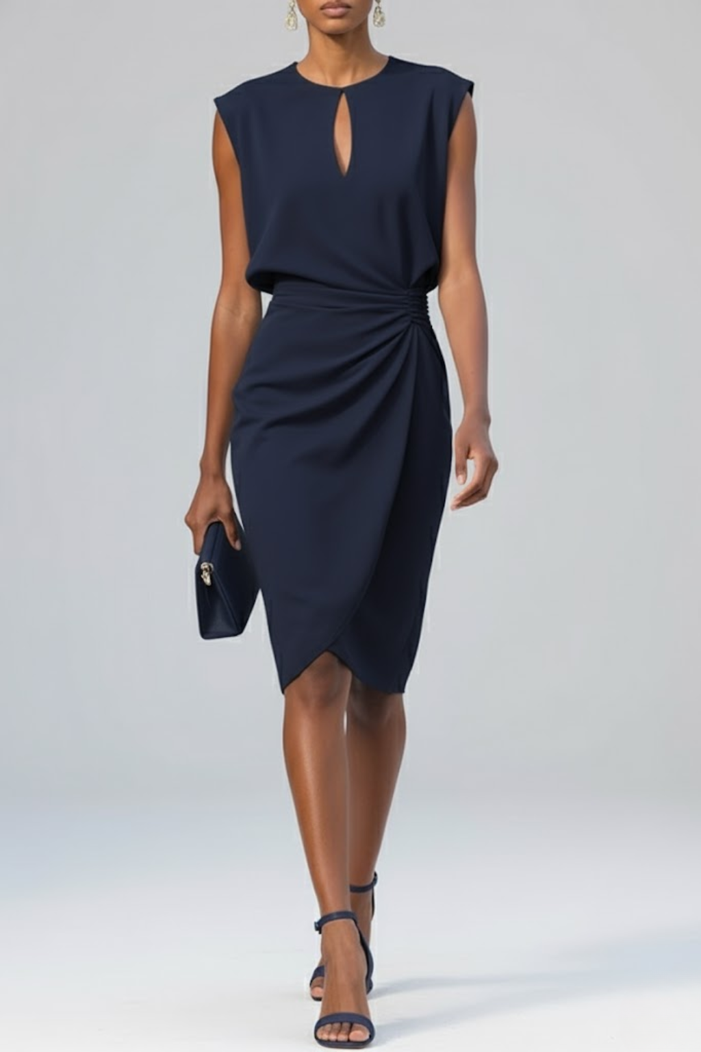 The Hartley Draped Midi Dress