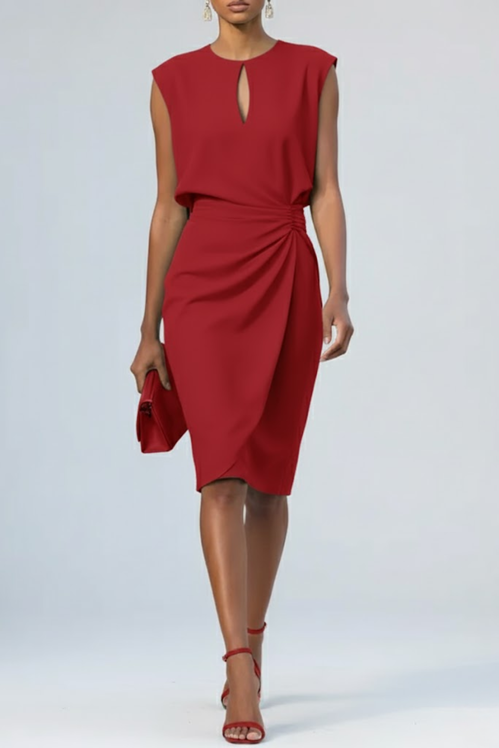 The Hartley Draped Midi Dress