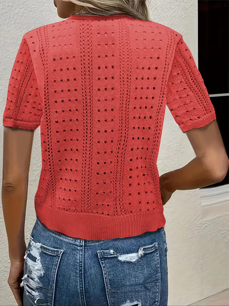The Ellery Hollow-Knit Cardigan