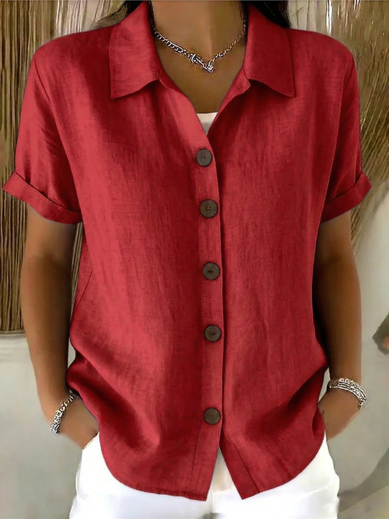 The Margaux Button-Front Blouse