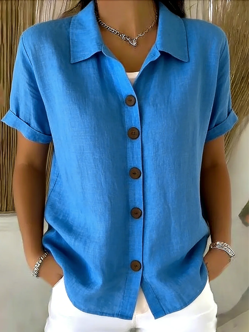 The Margaux Button-Front Blouse
