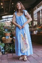 The Cassis Striped Maxi Dress