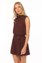 The Coralie Belted Knit Romper