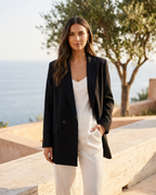 Black The Portofino Double-Breasted Blazer