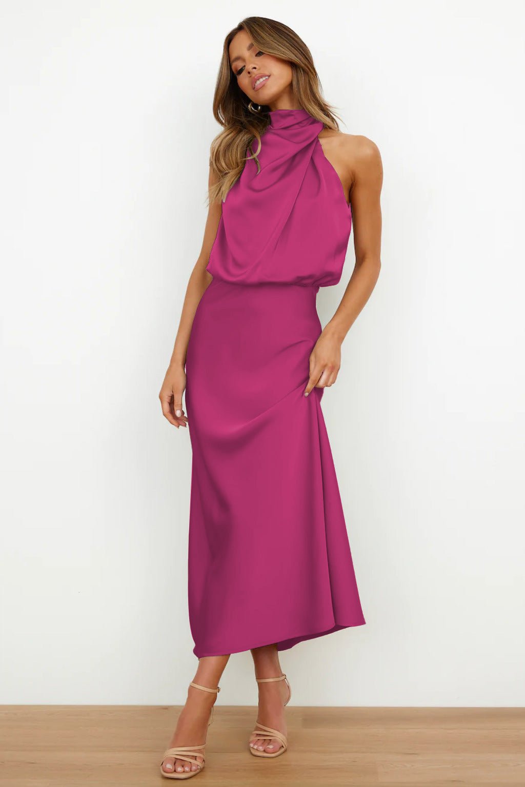 The Aurelia Satin Maxi Dress