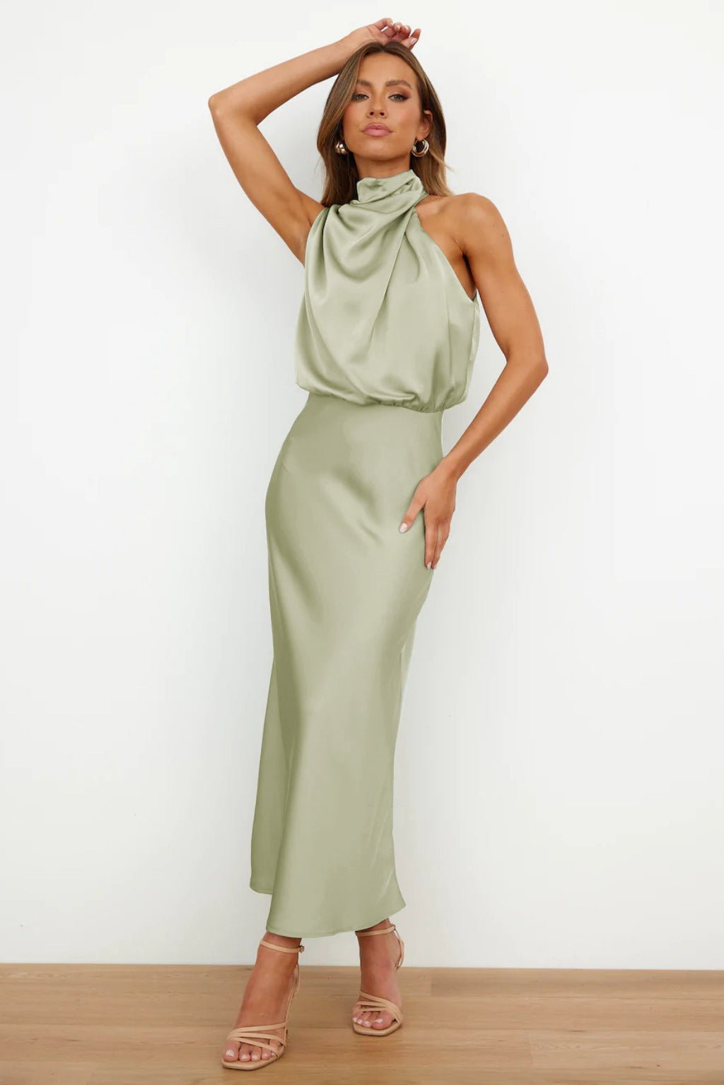 The Aurelia Satin Maxi Dress