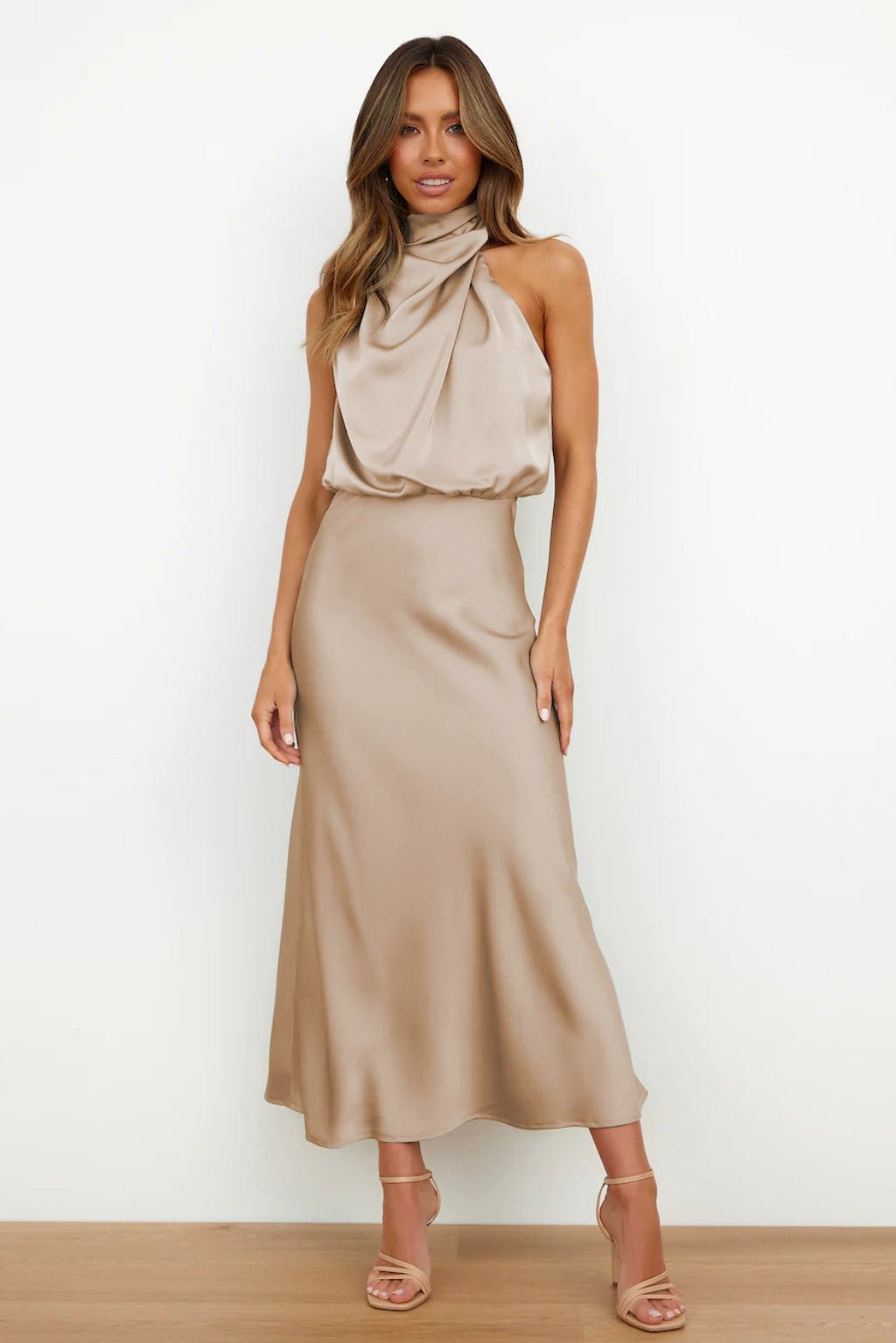 The Aurelia Satin Maxi Dress
